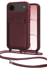 NoXx NoXx iPhone Air Hoesje Pashouder met Koord - Aubergine