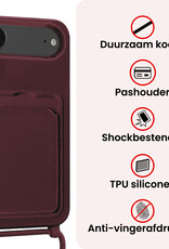 NoXx NoXx iPhone Air Hoesje Pashouder met Koord - Aubergine