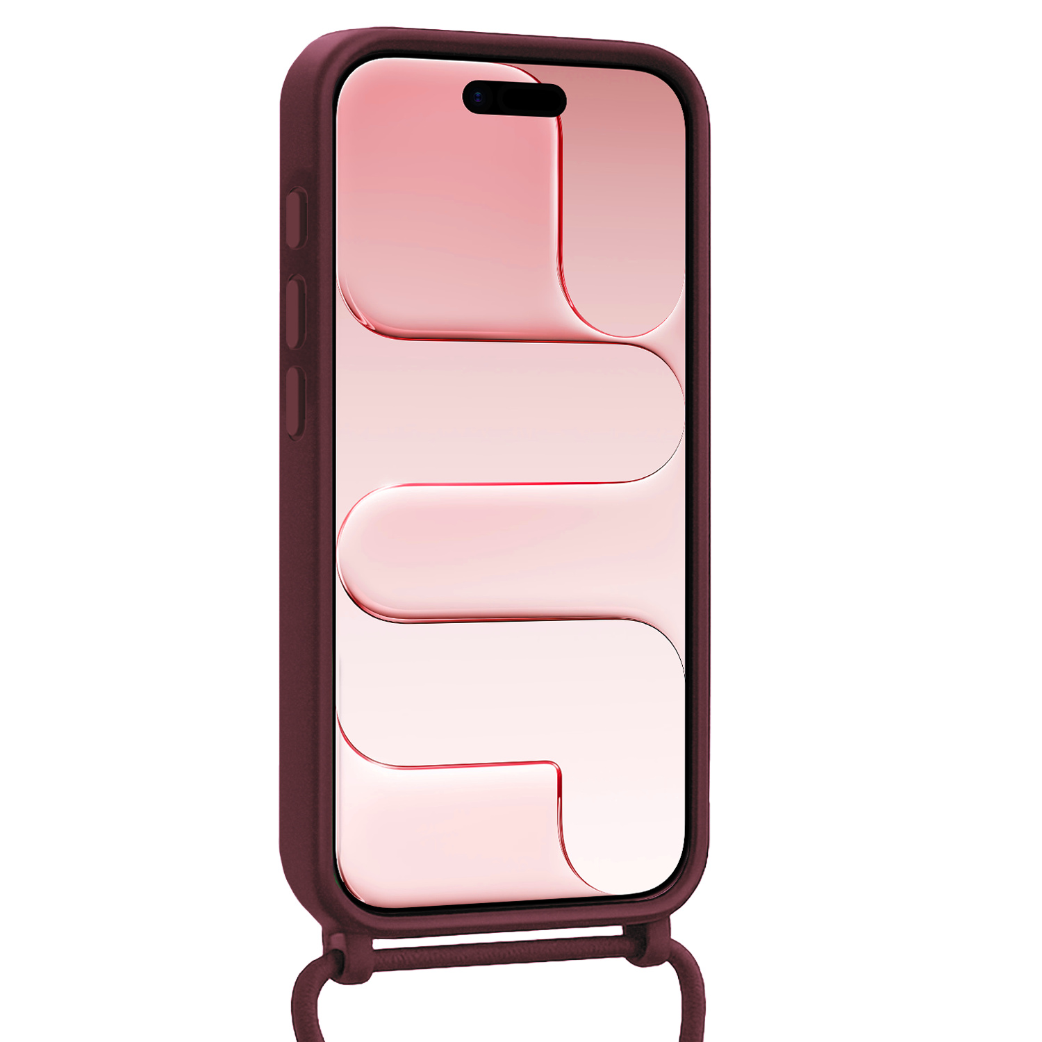 NoXx NoXx iPhone Air Hoesje Pashouder met Koord Met Screenprotector - Aubergine