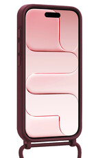 NoXx NoXx iPhone Air Hoesje Pashouder met Koord Met 2x Screenprotector - Aubergine