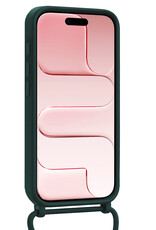 NoXx NoXx iPhone Air Hoesje Pashouder met Koord - Donkergroen - 2 PACK