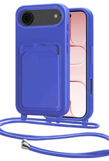 NoXx NoXx iPhone Air Hoesje Pashouder met Koord - Fel Blauw