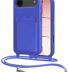 NoXx NoXx iPhone Air Hoesje Pashouder met Koord - Fel Blauw