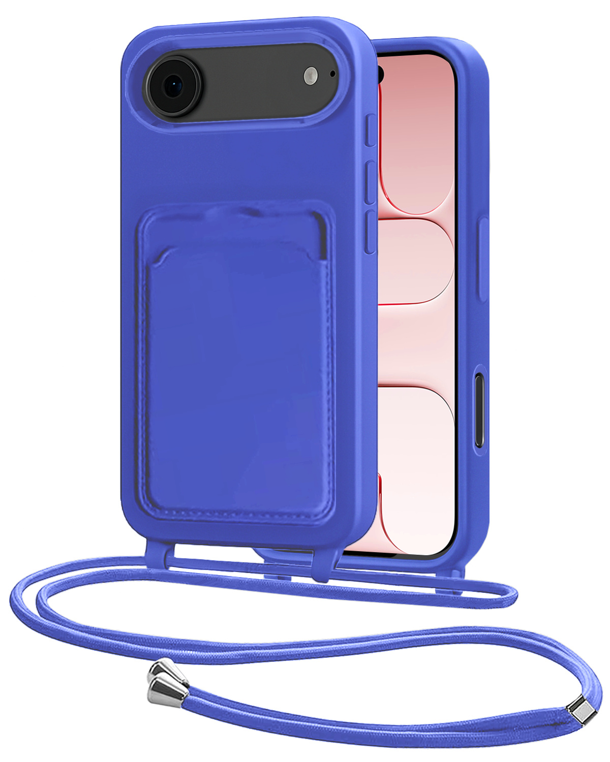 NoXx NoXx iPhone Air Hoesje Pashouder met Koord - Fel Blauw