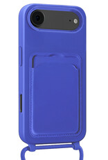 NoXx NoXx iPhone Air Hoesje Pashouder met Koord - Fel Blauw - 2 PACK