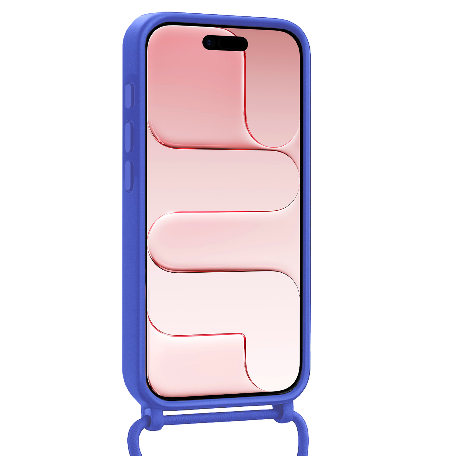 NoXx NoXx iPhone Air Hoesje Pashouder met Koord Met 2x Screenprotector - Fel Blauw