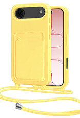 NoXx NoXx iPhone Air Hoesje Pashouder met Koord - Geel