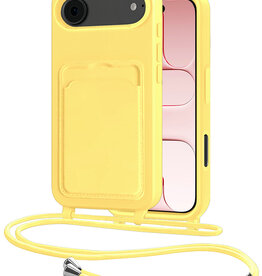 NoXx NoXx iPhone Air Hoesje Pashouder met Koord - Geel