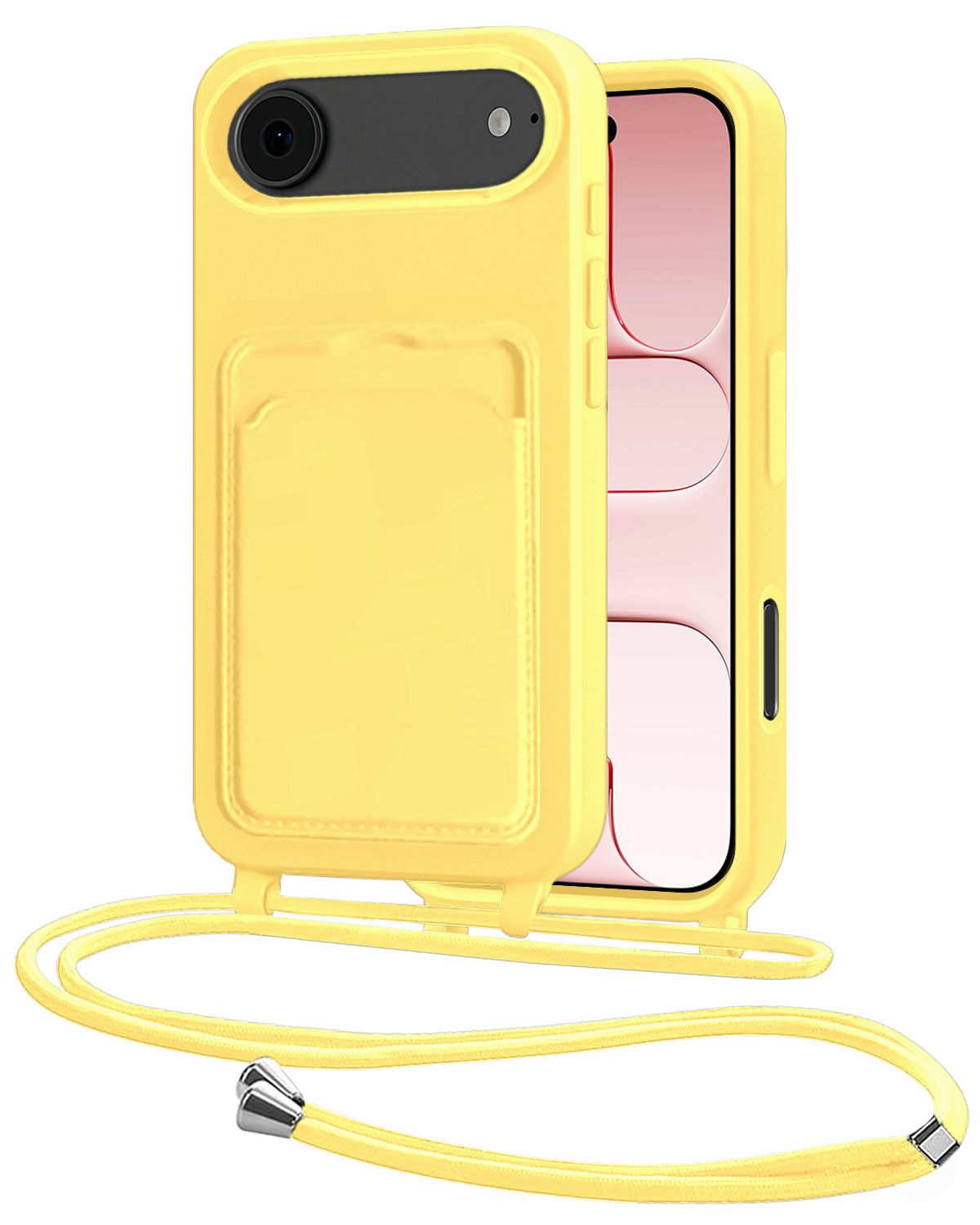 NoXx NoXx iPhone Air Hoesje Pashouder met Koord - Geel