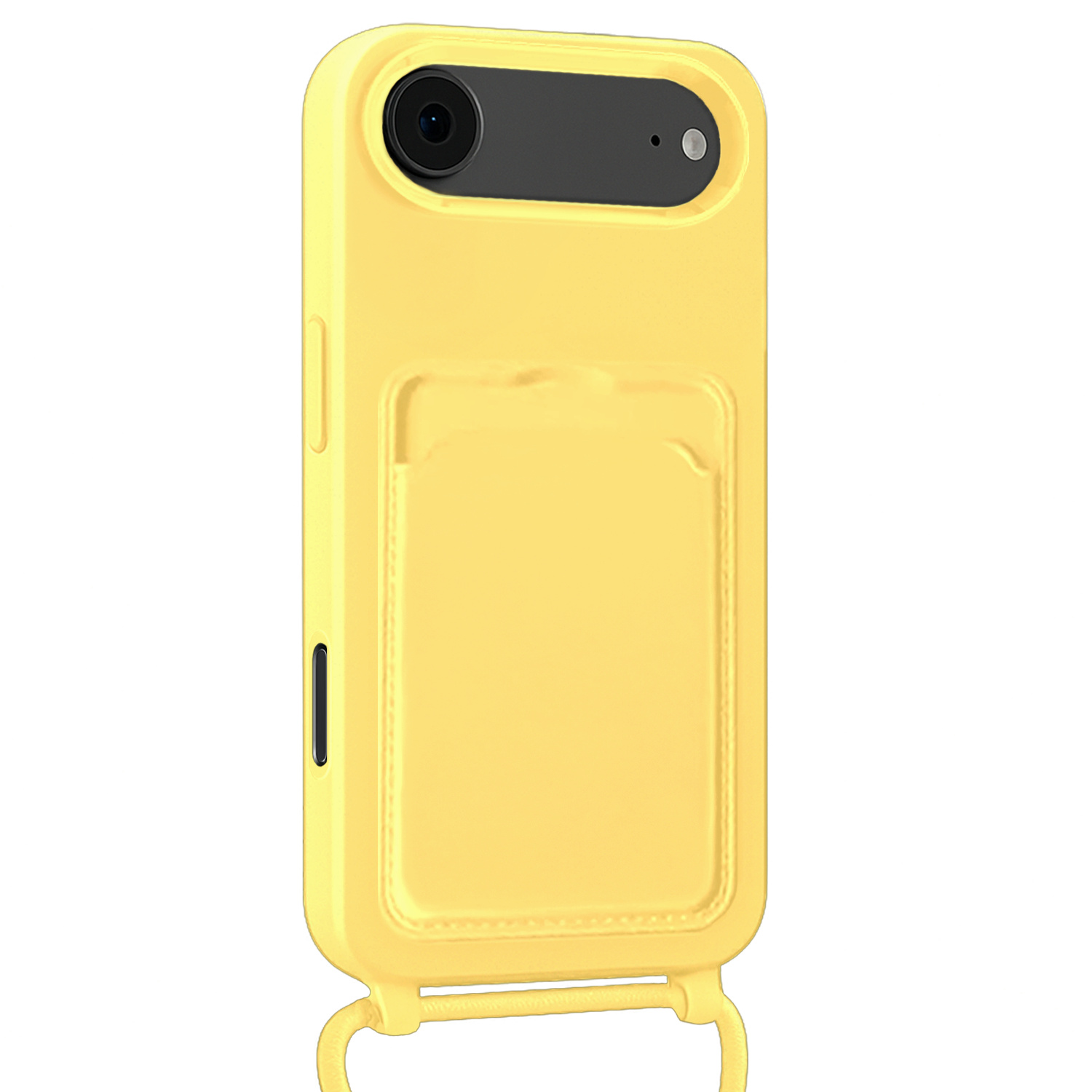 NoXx NoXx iPhone Air Hoesje Pashouder met Koord - Geel - 2 PACK