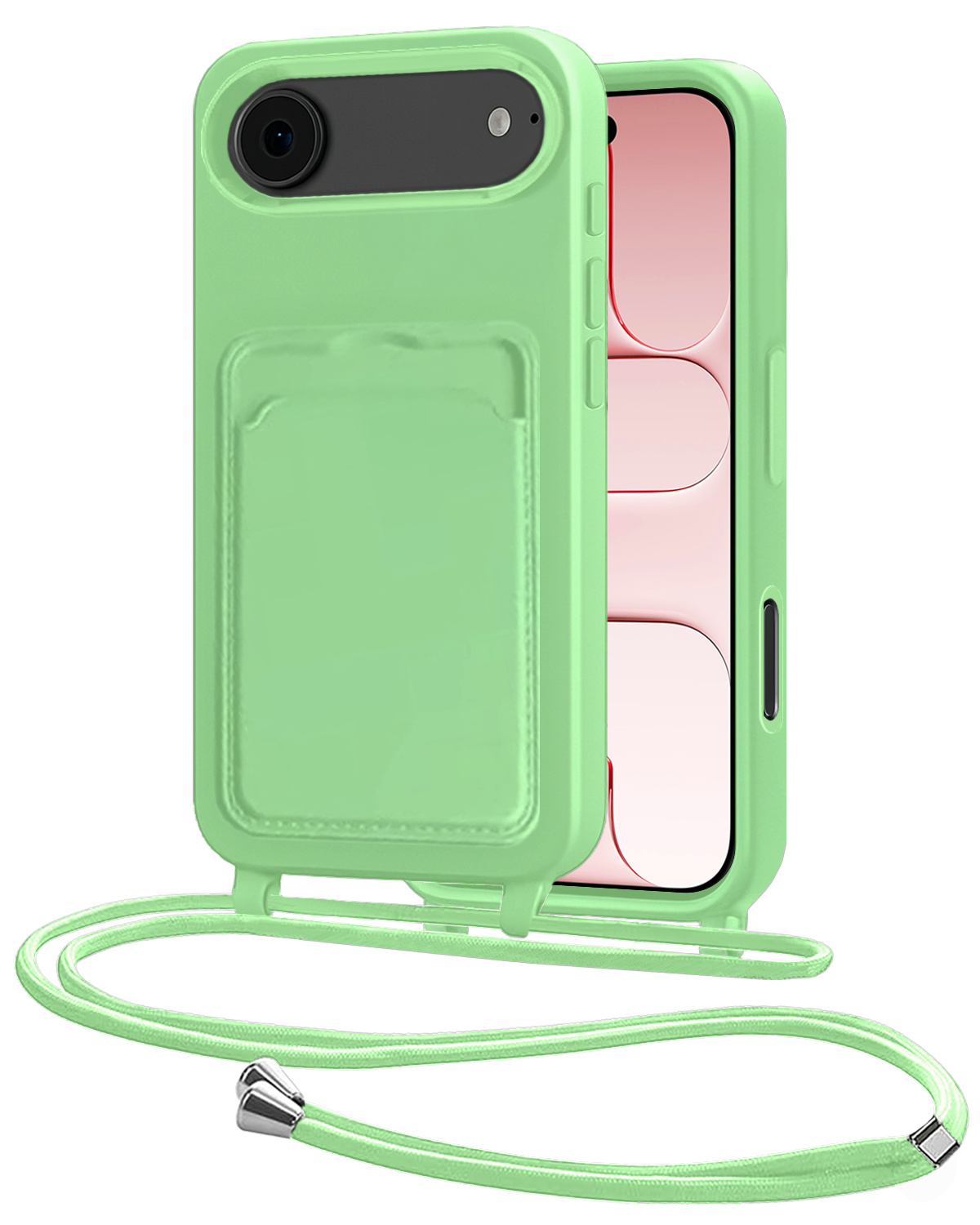 NoXx NoXx iPhone Air Hoesje Pashouder met Koord - Groen