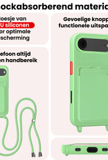 NoXx NoXx iPhone Air Hoesje Pashouder met Koord - Groen