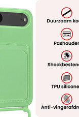 NoXx NoXx iPhone Air Hoesje Pashouder met Koord - Groen - 2 PACK