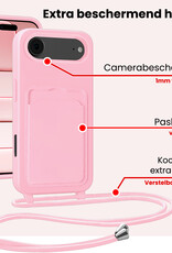 NoXx NoXx iPhone Air Hoesje Pashouder met Koord - Lichtroze