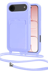 NoXx NoXx iPhone Air Hoesje Pashouder met Koord - Lila