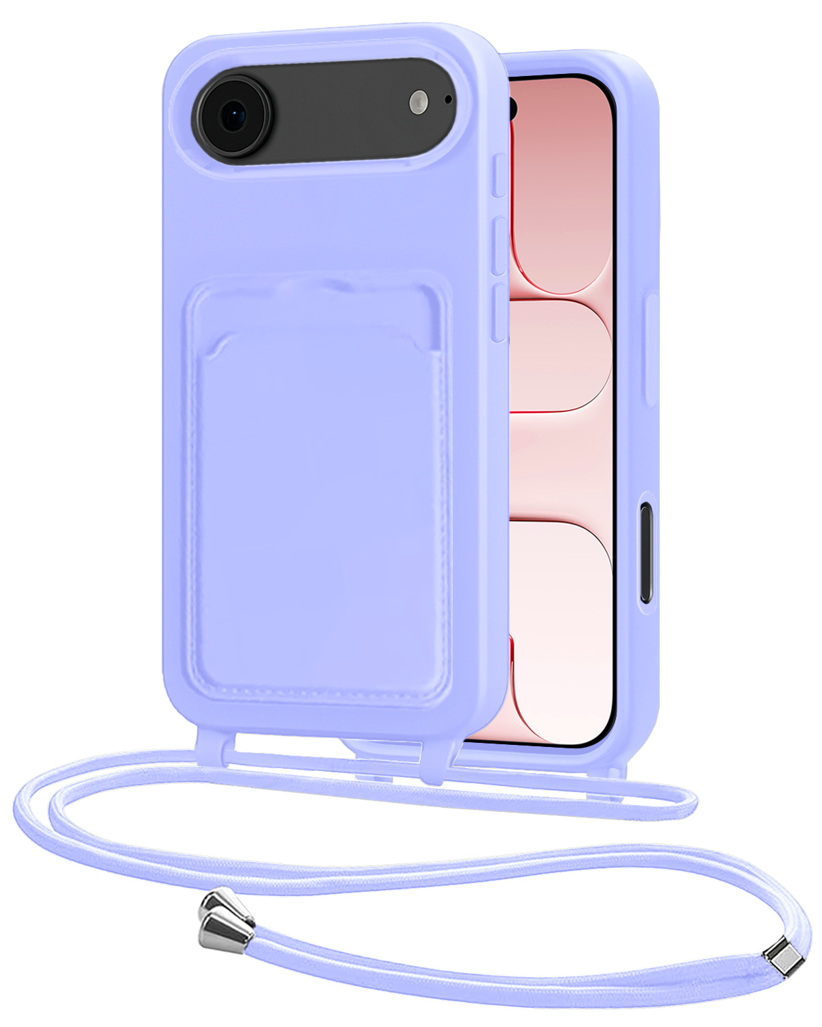 NoXx NoXx iPhone Air Hoesje Pashouder met Koord - Lila