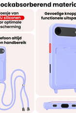 NoXx NoXx iPhone Air Hoesje Pashouder met Koord - Lila