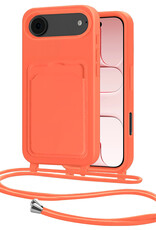 NoXx NoXx iPhone Air Hoesje Pashouder met Koord - Papaya