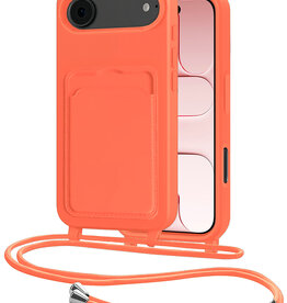 NoXx NoXx iPhone Air Hoesje Pashouder met Koord - Papaya