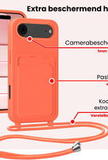 NoXx NoXx iPhone Air Hoesje Pashouder met Koord - Papaya
