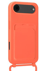 NoXx NoXx iPhone Air Hoesje Pashouder met Koord - Papaya