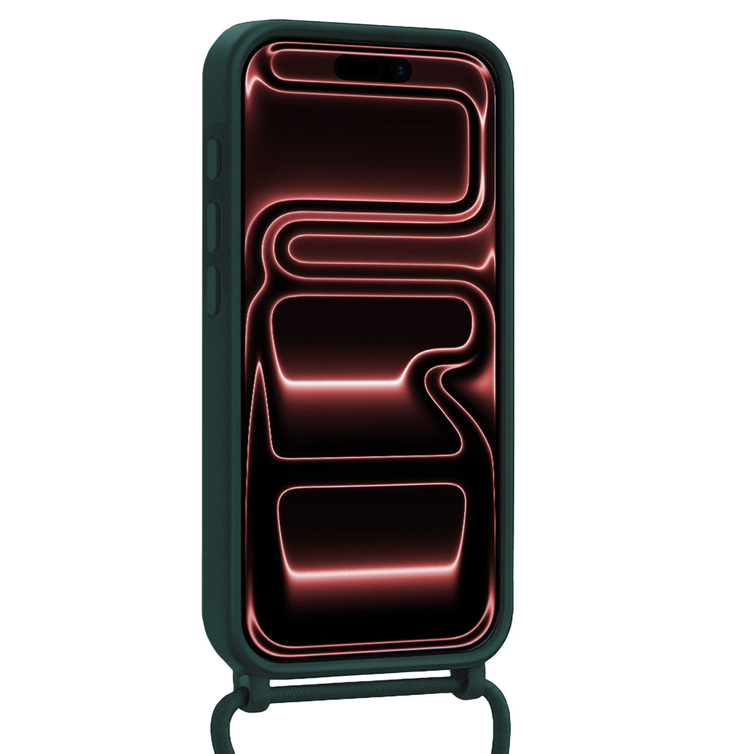 NoXx NoXx iPhone 17 Pro Hoesje Pashouder met Koord - Donkergroen - 2 PACK