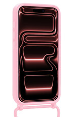 NoXx NoXx iPhone 17 Pro Hoesje Pashouder met Koord Met 2x Screenprotector - Lichtroze