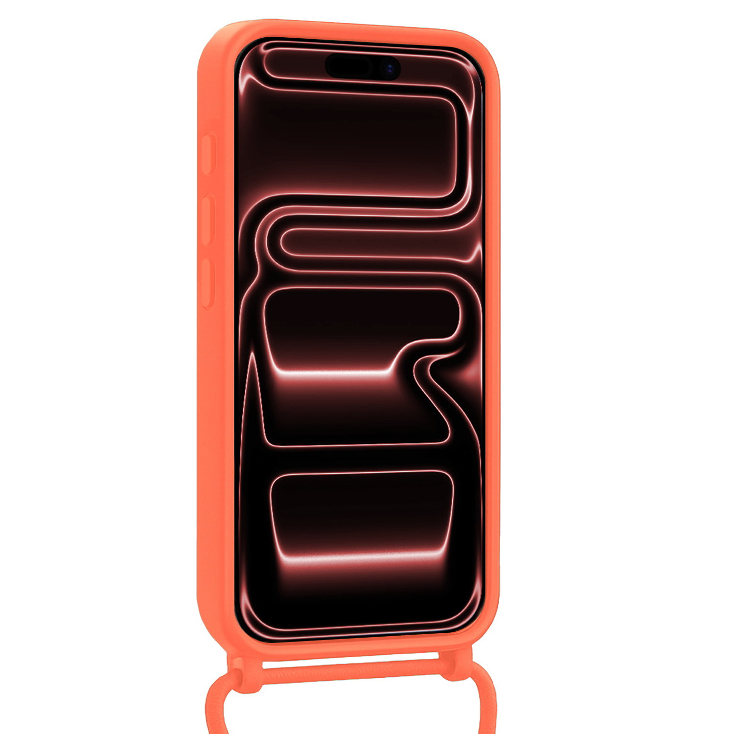 NoXx NoXx iPhone 17 Pro Hoesje Pashouder met Koord - Papaya - 2 PACK