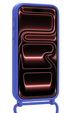 NoXx NoXx iPhone 17 Pro Max Hoesje Pashouder met Koord - Fel Blauw
