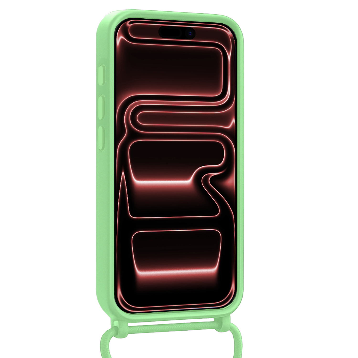 NoXx NoXx iPhone 17 Pro Max Hoesje Pashouder met Koord - Groen