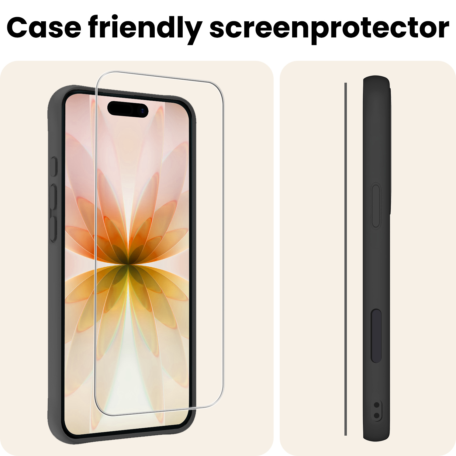 Nomfy Nomfy iPhone 17 Screenprotector Glas Met Dichte Notch