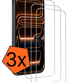 Nomfy Nomfy iPhone 17 Pro Screenprotector Glas Met Dichte Notch - 3 PACK