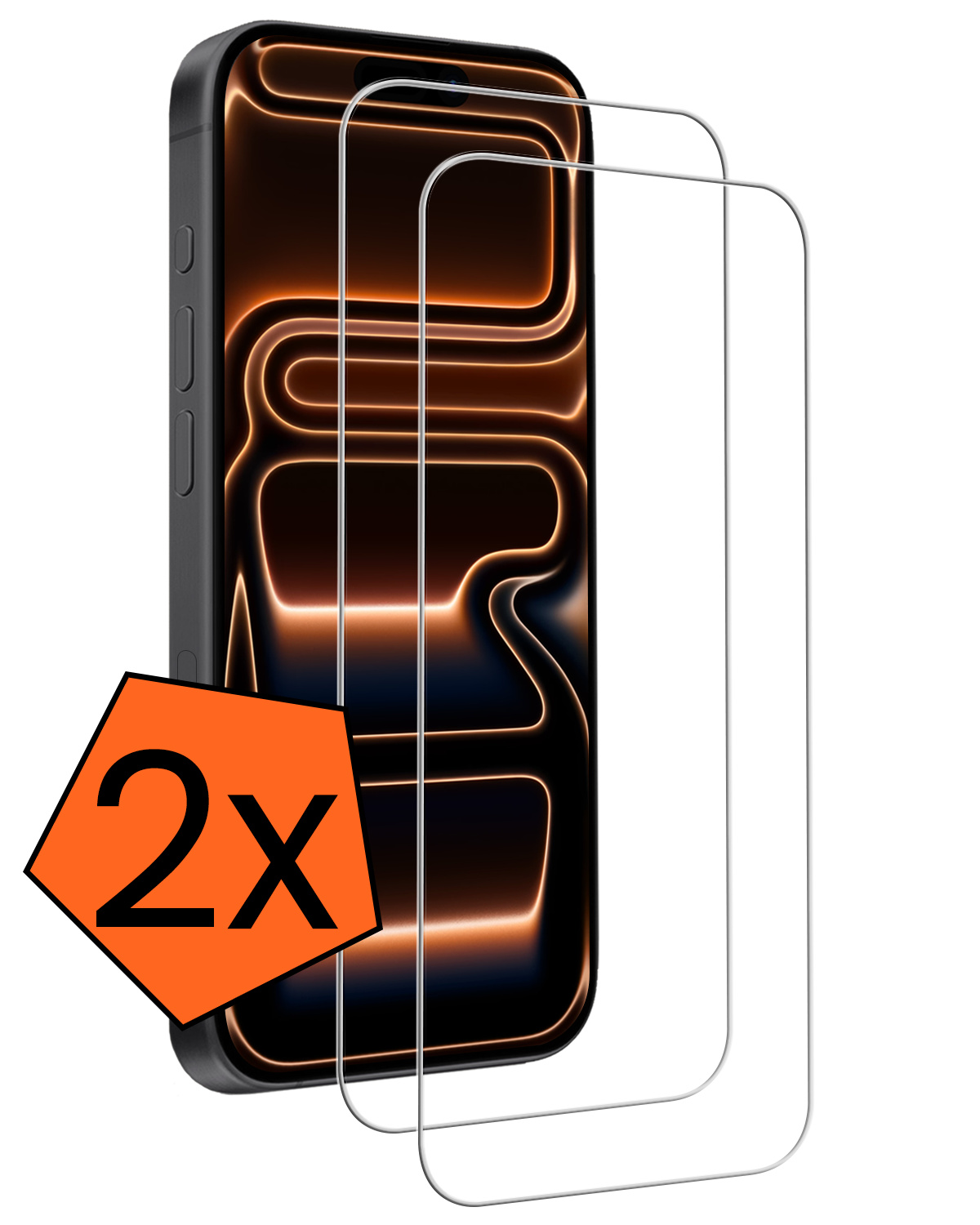 Nomfy Nomfy iPhone 17 Pro Max Screenprotector Glas Met Dichte Notch - 2 PACK