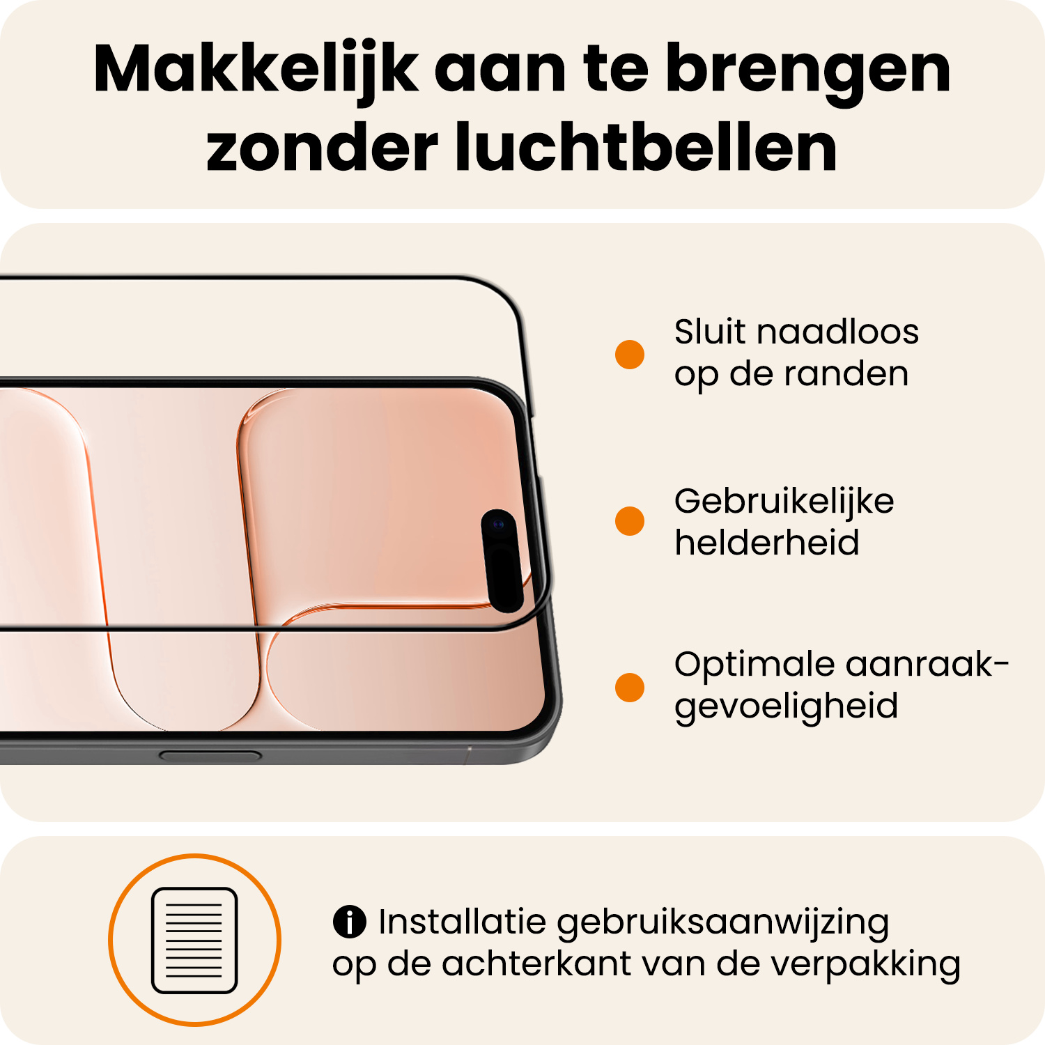 Nomfy Nomfy iPhone Air Screenprotector Glas Full Cover 2D