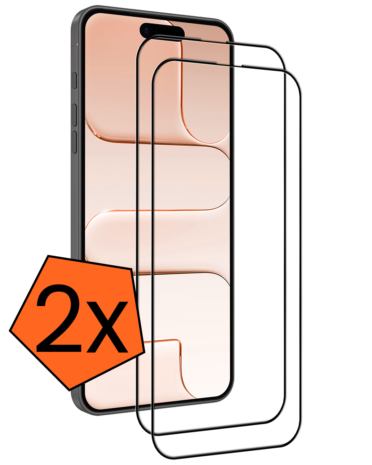 Nomfy Nomfy iPhone Air Screenprotector Glas Full Cover 2D - 2 PACK