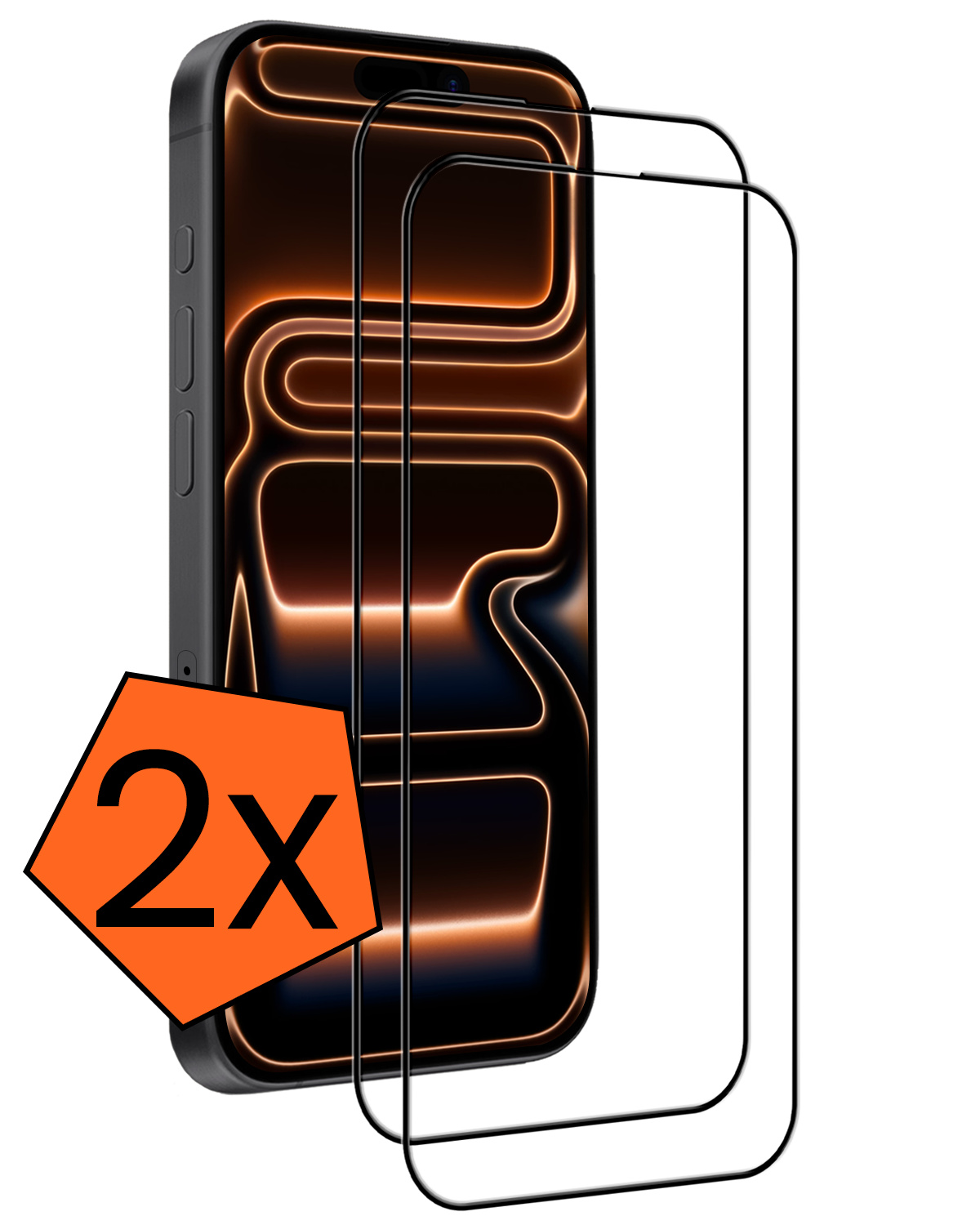 Nomfy Nomfy iPhone 17 Pro Screenprotector Glas Full Cover 2D - 2 PACK