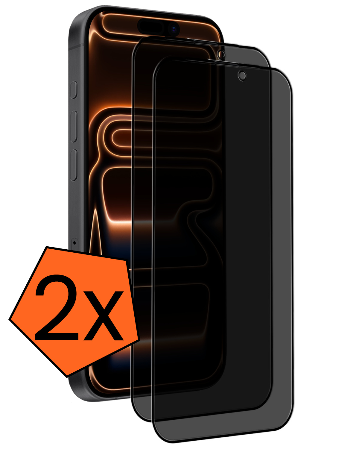 Nomfy Nomfy iPhone 17 Pro Max Screenprotector Glas Privacy - 2 PACK