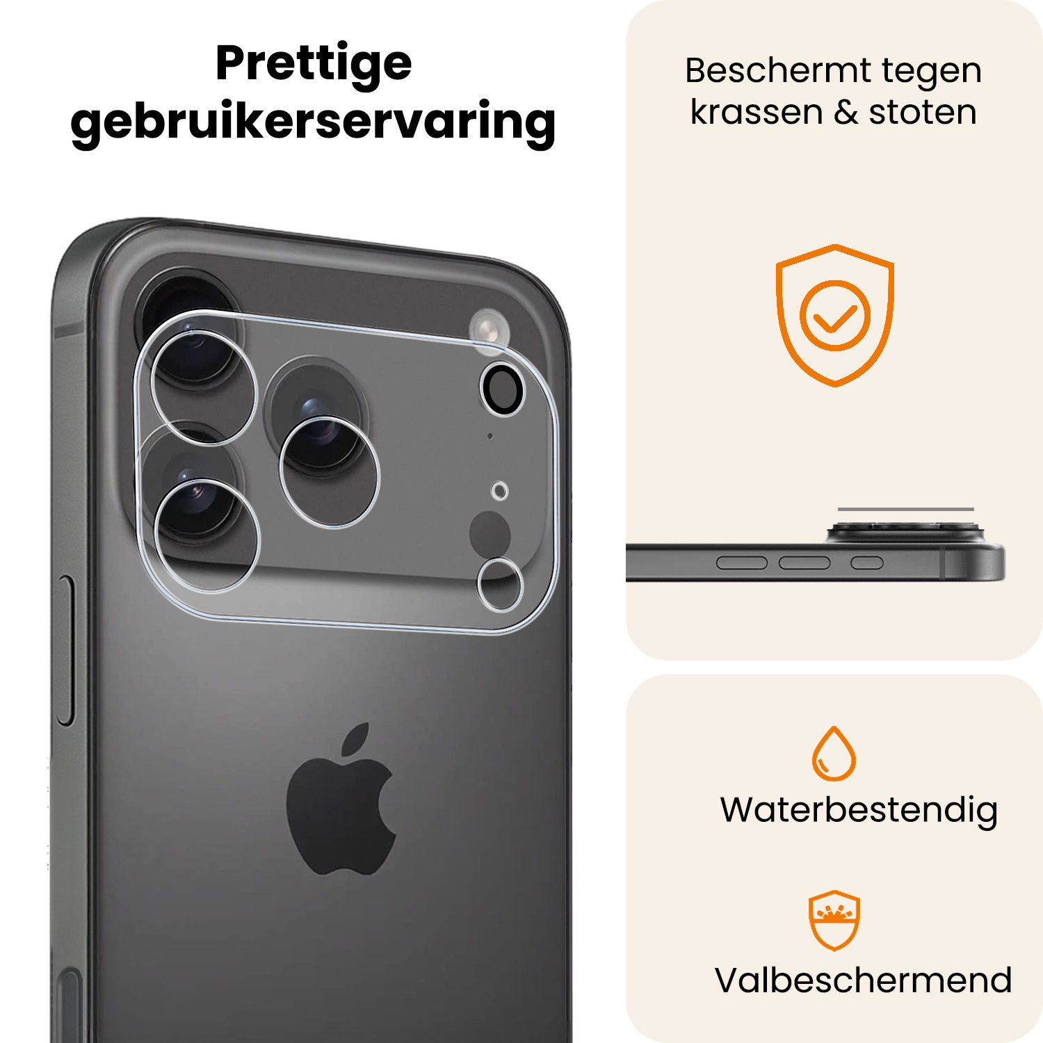 Nomfy Nomfy iPhone 17 Pro Camera Screenprotector - 3 PACK