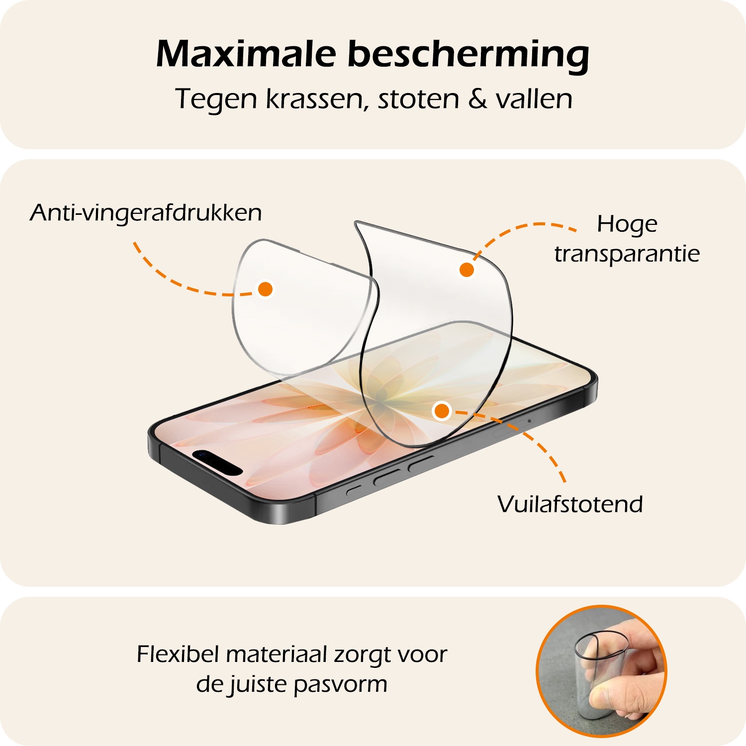 Nomfy Nomfy iPhone 17 Hybrid Screenprotector