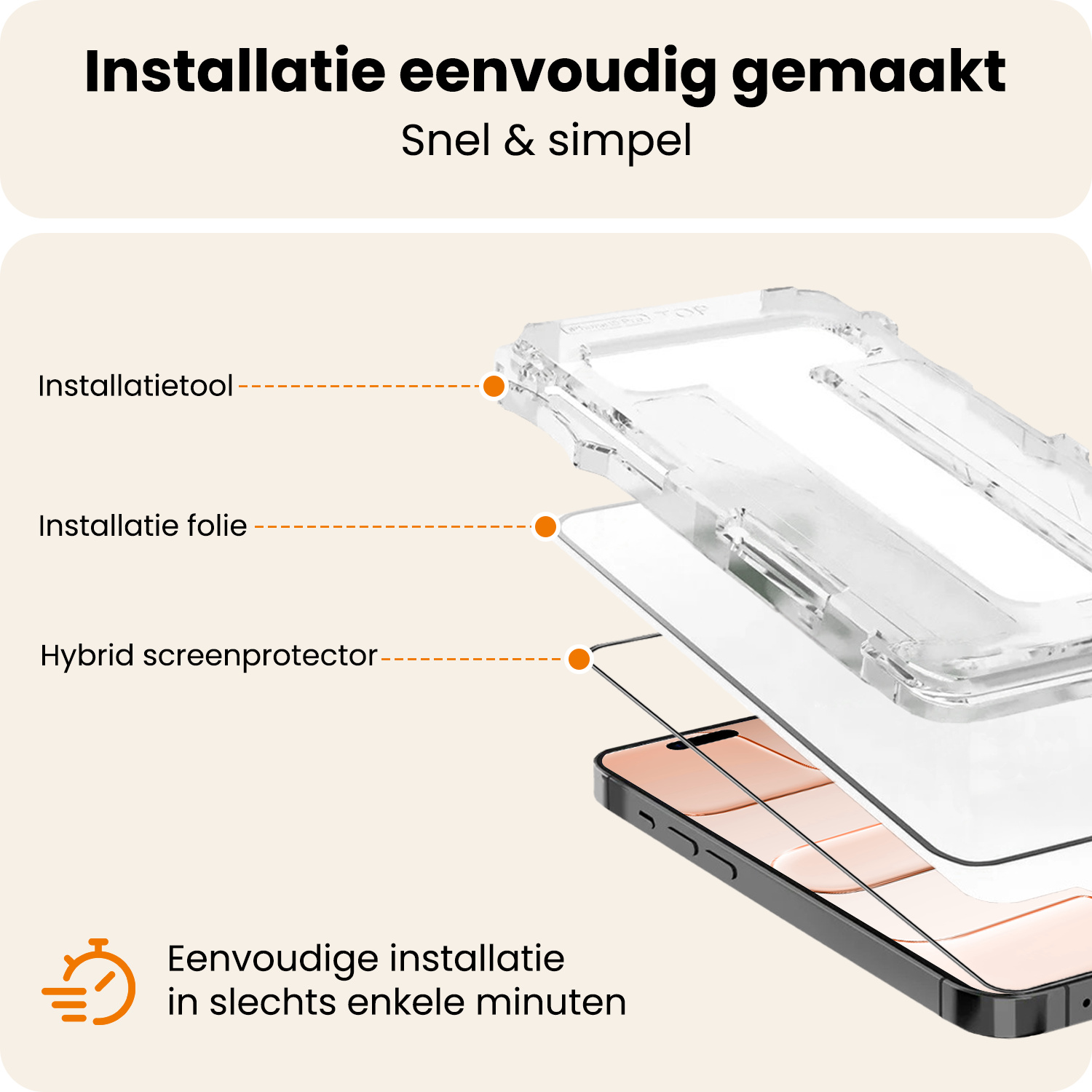 Nomfy Nomfy iPhone Air Hybrid Screenprotector - 3 PACK