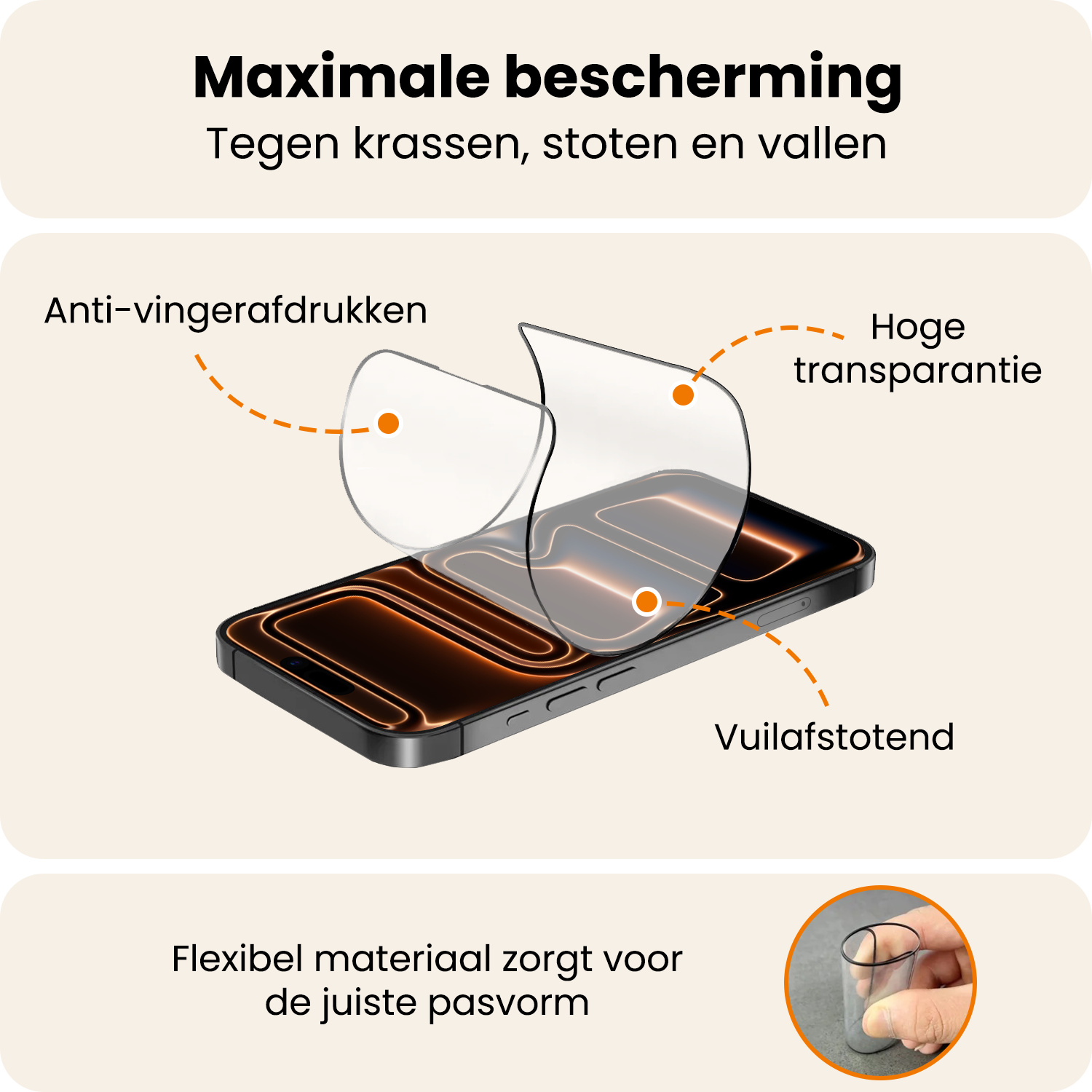 Nomfy Nomfy iPhone 17 Pro Hybrid Screenprotector