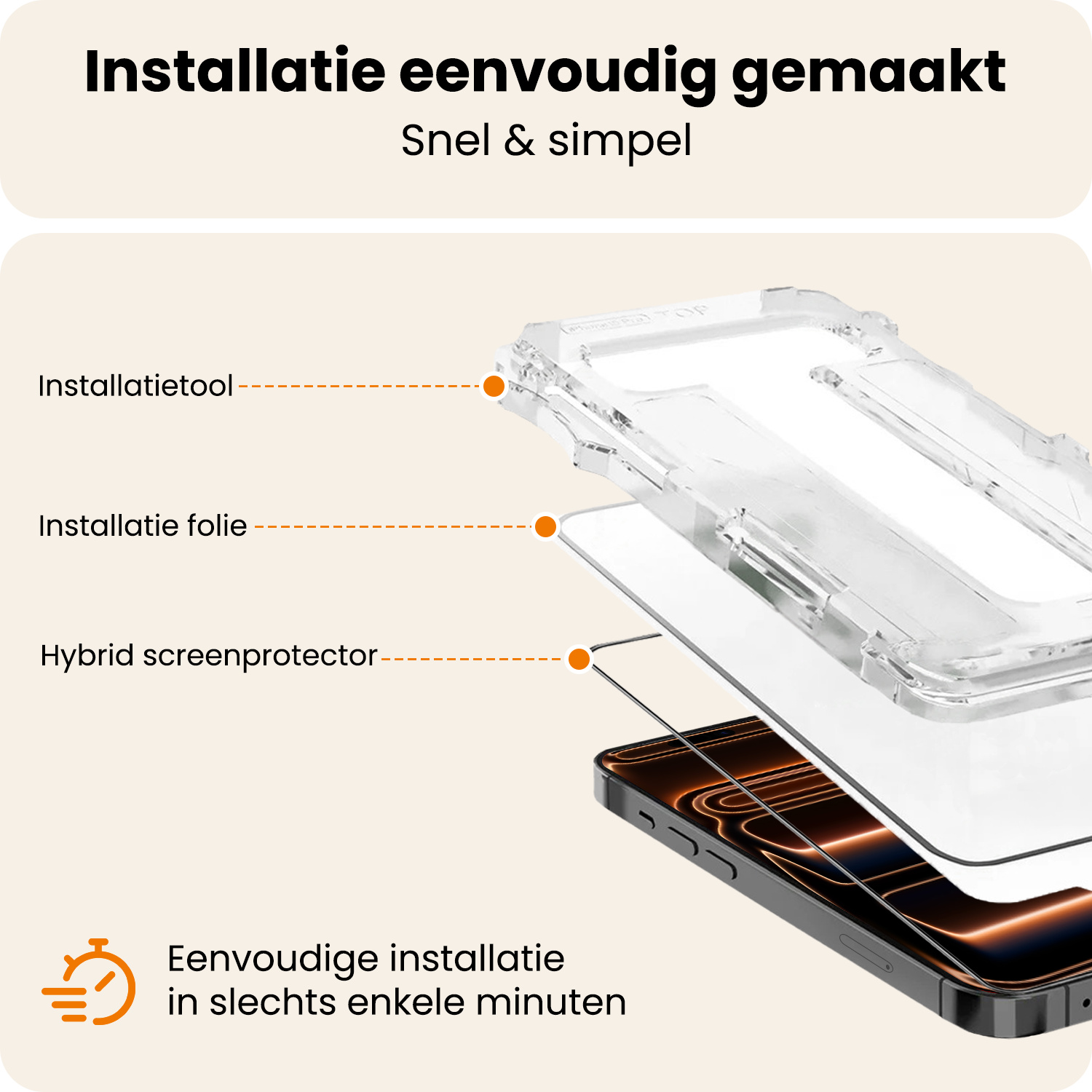 Nomfy Nomfy iPhone 17 Pro Max Hybrid Screenprotector