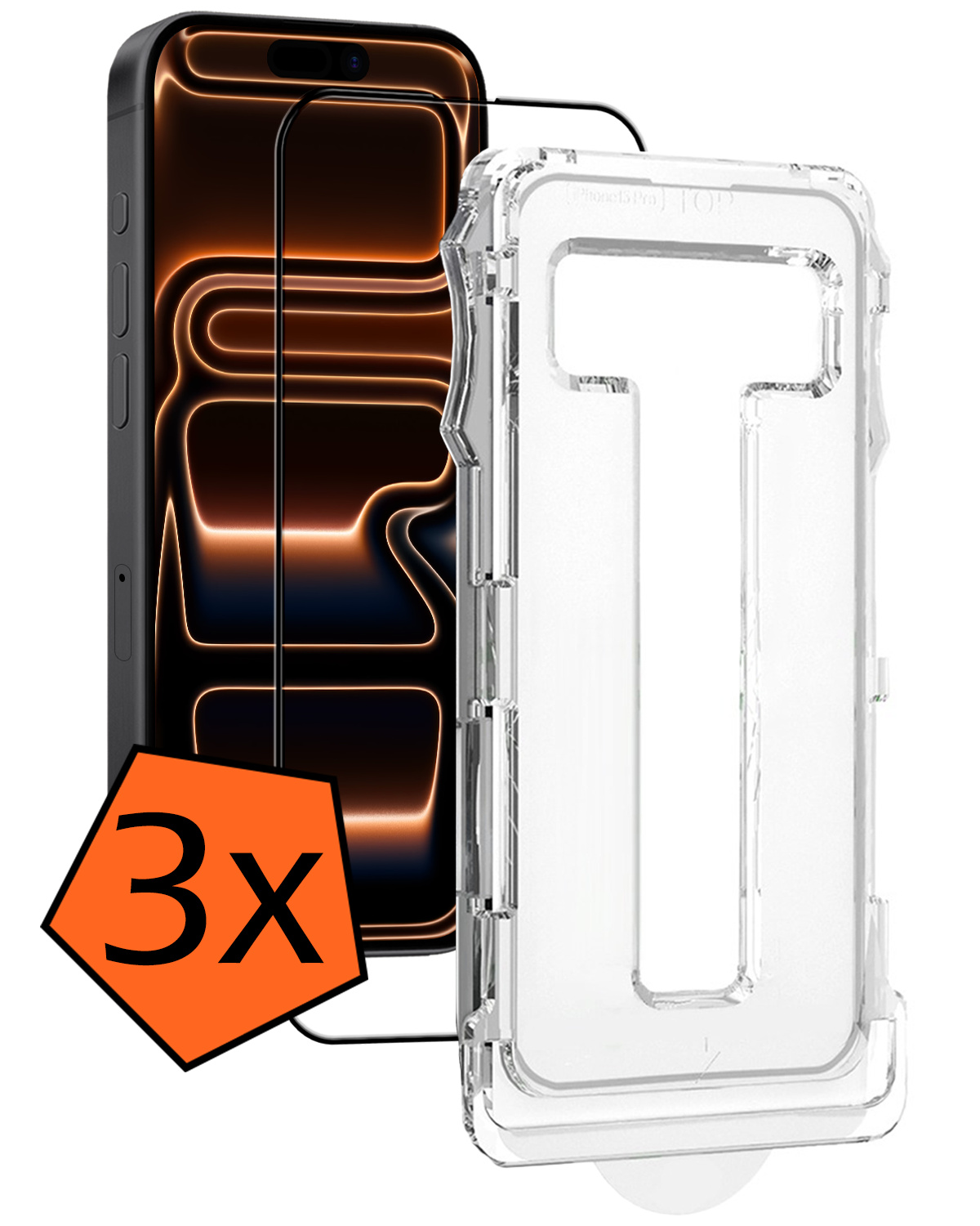 Nomfy Nomfy iPhone 17 Pro Max Hybrid Screenprotector - 3 PACK