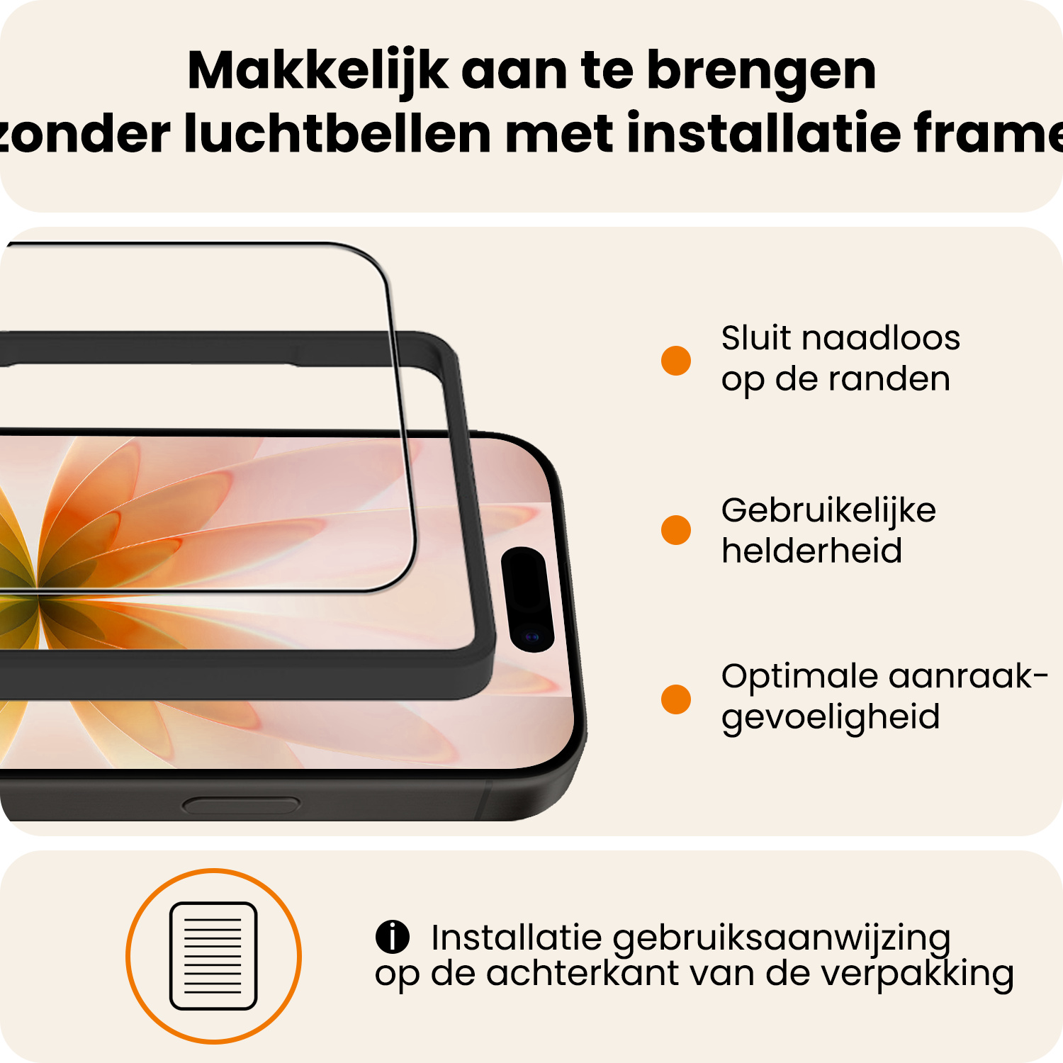 Nomfy Nomfy iPhone 17 Screenprotector Met Installieframe - 2 PACK