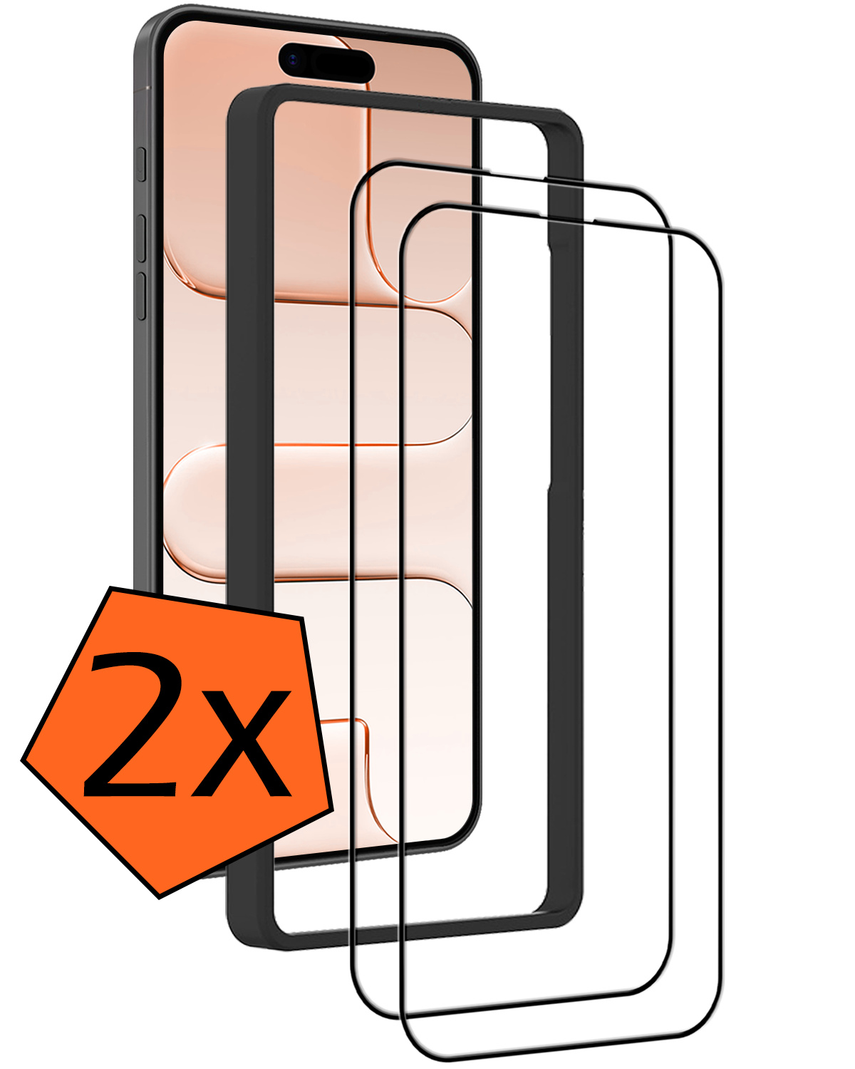 Nomfy Nomfy iPhone Air Screenprotector Met Installieframe - 2 PACK