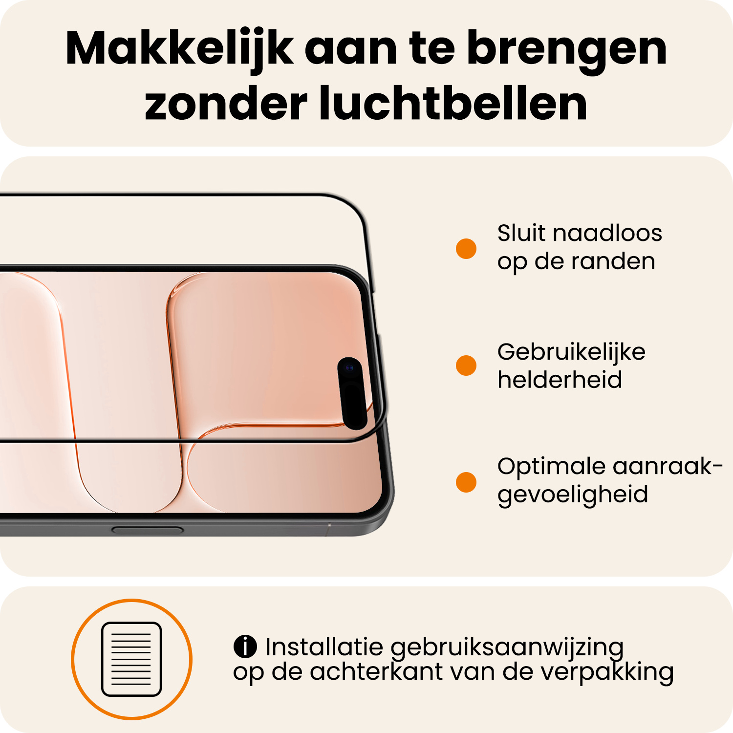 Nomfy Nomfy iPhone Air Screenprotector Met Installieframe - 3 PACK