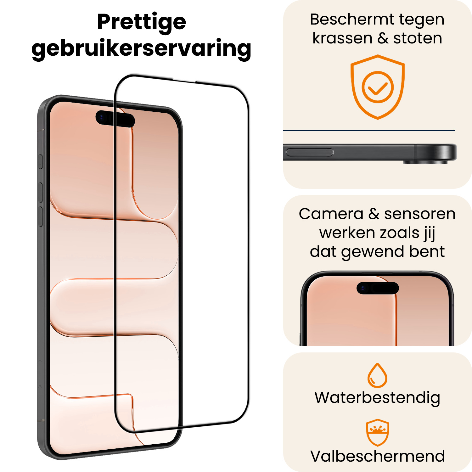 Nomfy Nomfy iPhone Air Screenprotector Met Installieframe - 3 PACK