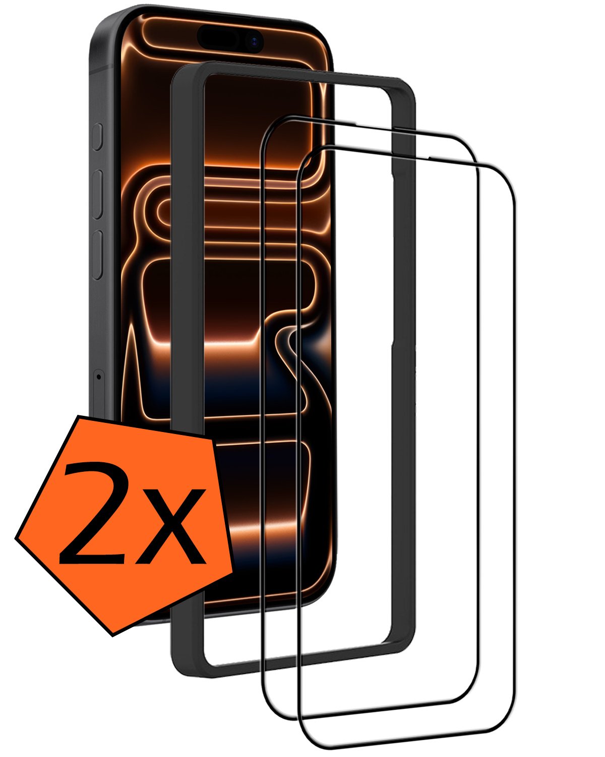 Nomfy Nomfy iPhone 17 Pro Max Screenprotector Met Installieframe - 2 PACK