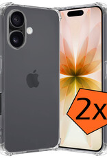 Nomfy Nomfy iPhone 17 Hoesje Shockproof - Transparant - 2 PACK