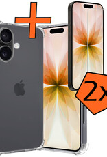 Nomfy Nomfy iPhone 17 Hoesje Shockproof Met 2x Screenprotector Met Dichte Notch